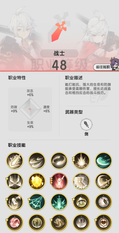 戰(zhàn)士初始技能搭配示意圖