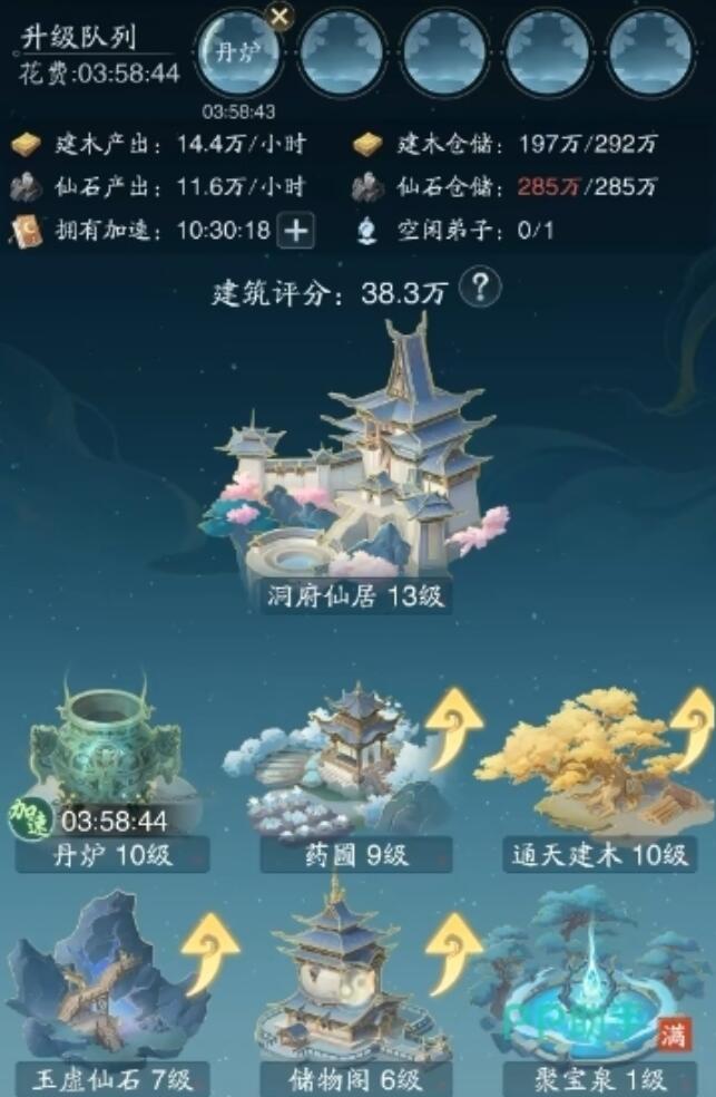 仙寶定向鑄造與技能聯動示意圖