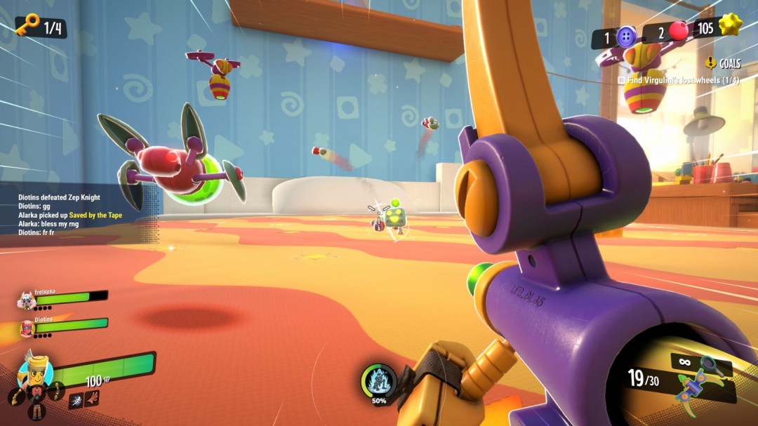 《積木爆射英雄》Steam頁面曝光!快節奏Roguelite FPS,自制古怪武器炸飛玩具