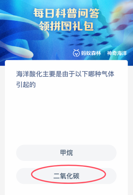 海洋酸化由何氣體引起?神奇海洋3月3日答案