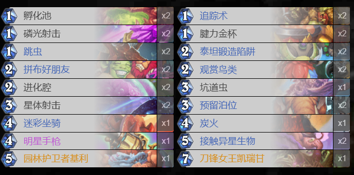 一般污手獵卡組示意圖