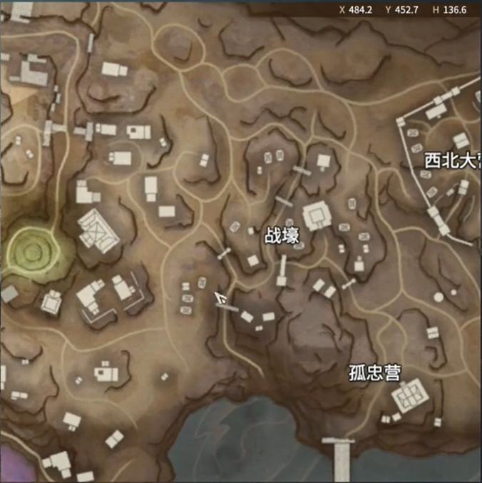 戰壕區域地圖標注