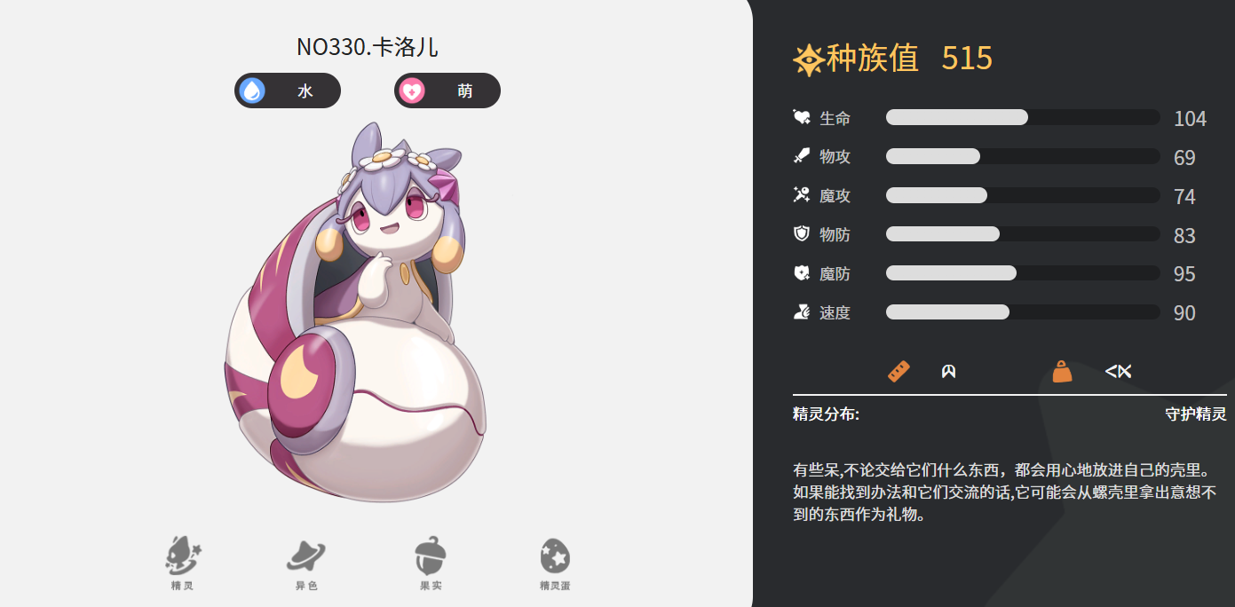 洛克王國世界卡洛兒深度解析：種族值分布與技能鏈式戰術攻略-景澄手游網