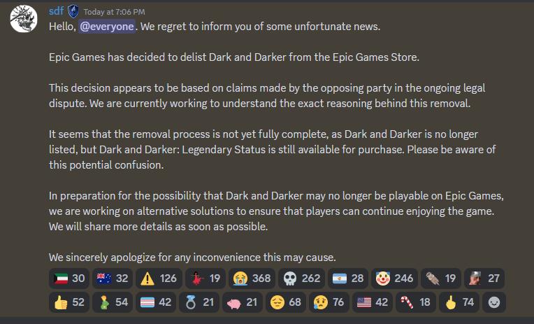 《Dark and Darker》Epic下架為啥?版權糾紛