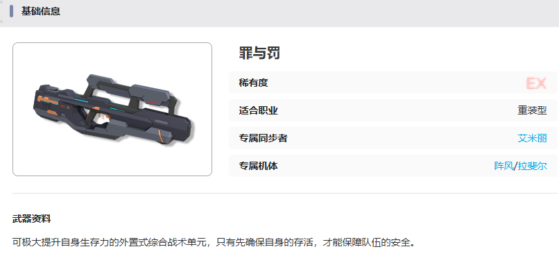 罪與罰武器外觀