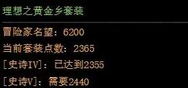 防具部位屬性示意圖