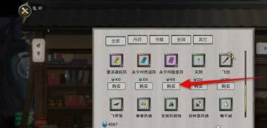 隱息符購買界面示意圖