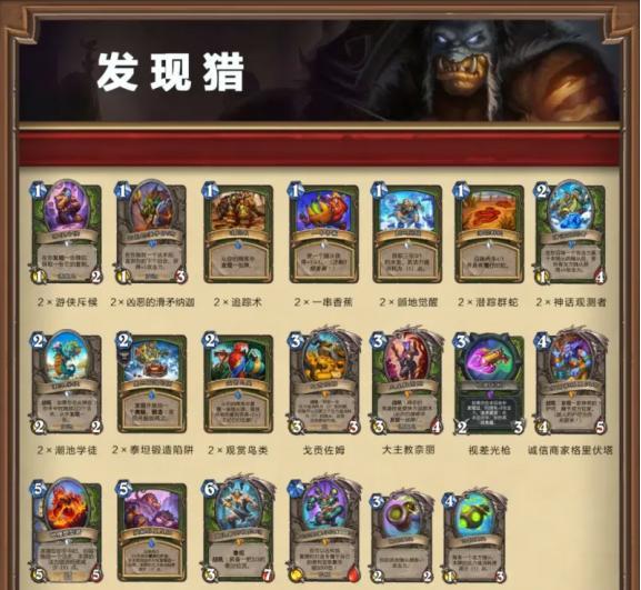 發現獵卡組示意圖