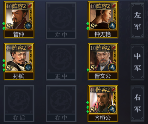 齊隊(duì)陣容