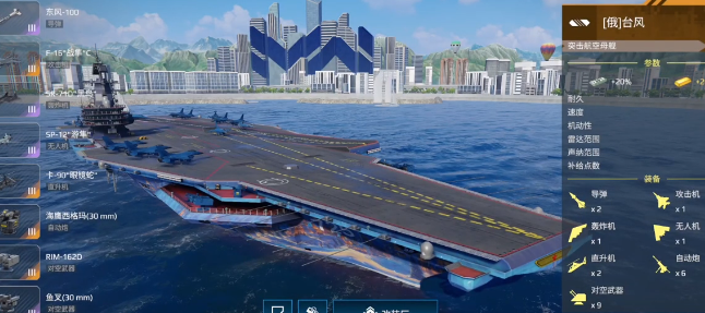 臺風突擊航母裝備配置示意圖