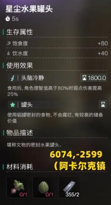 戰斗食譜示意圖