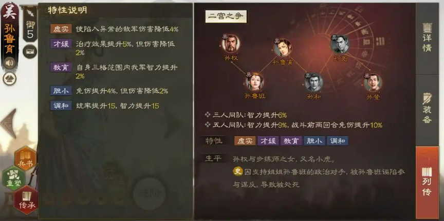 三國志戰棋版孫魯育：吳國五御槍兵的護盾與屬性加成核心-景澄手游網