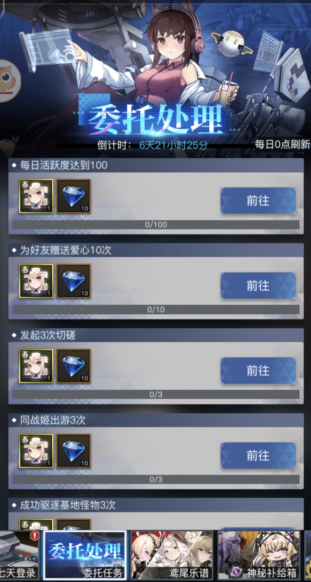 委托任務獎勵示意圖