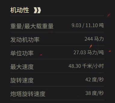 T1E6機動性參數(shù)