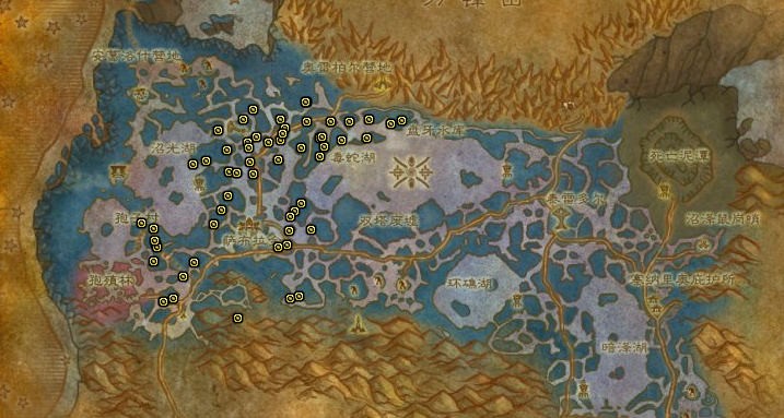 贊加沼澤亮頂蘑菇刷新點