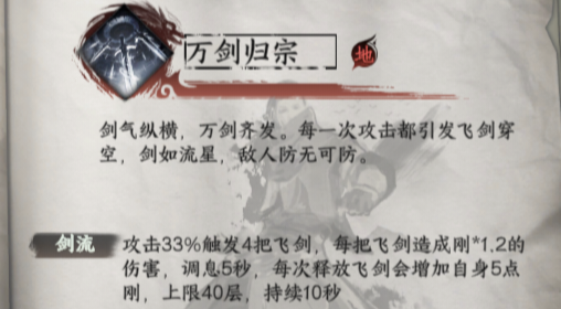 下一站江湖2萬劍歸宗技能界面