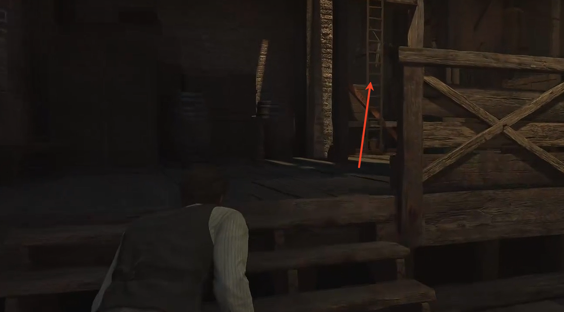 第一段梯子位置示意圖