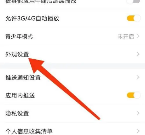 外觀設置頁面