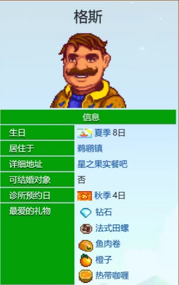 探索星露谷物語中格斯的愛心事件-景澄手游網