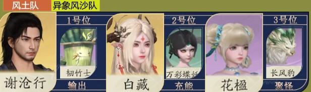 風土隊陣容示意圖
